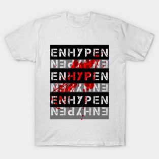 ENHYPEN Cool Text Art Aesthetic Design T-Shirt